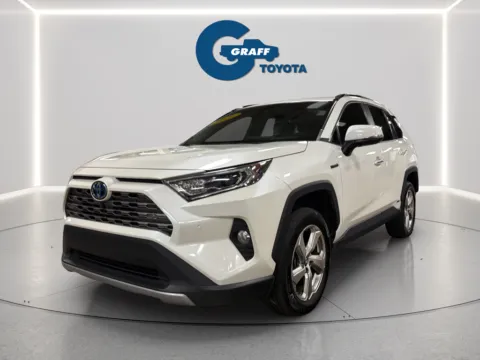 White 2021 Toyota RAV4 Hybrid Limited for sale in Burns Harbor, IN