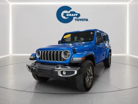 Blue 2025 Jeep Wrangler Sahara for sale in Burns Harbor, IN