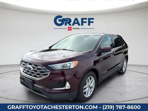 Red 2021 Ford Edge SEL for sale in Burns Harbor, IN