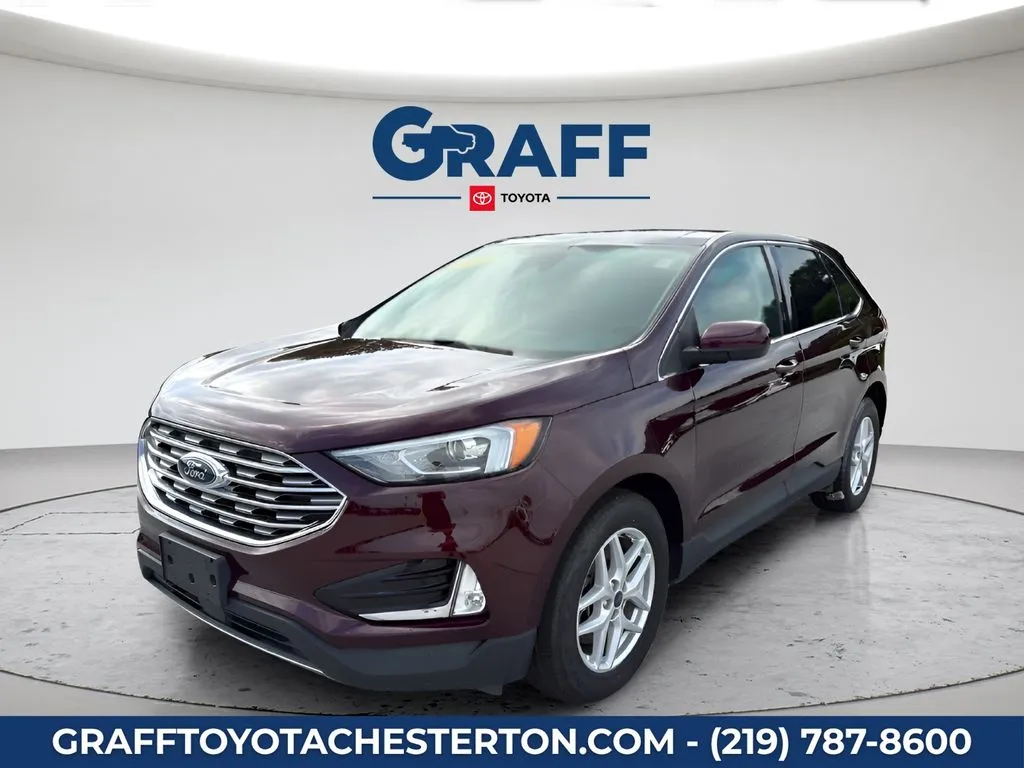 Red 2021 Ford Edge SEL for sale in Burns Harbor, IN