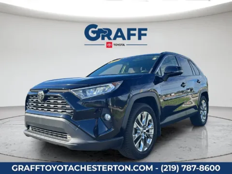 Black 2020 Toyota RAV4 XLE Premium for sale in Burns Harbor, IN
