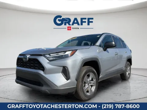 Silver 2023 Toyota RAV4 Hybrid LE for sale in Burns Harbor, IN