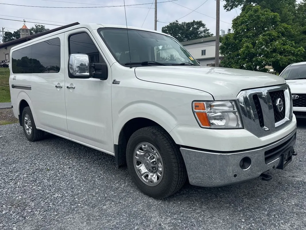 White 2019 Nissan NV Passenger NV3500 SL V8 for sale in Manheim, PA