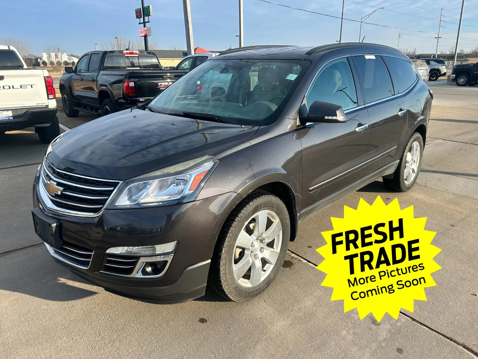 Gray 2014 Chevrolet Traverse LTZ for sale in Charles City, IA