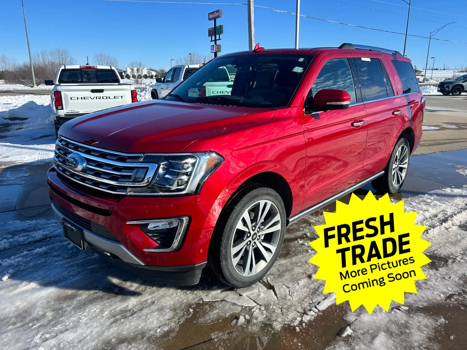 Red 2021 Ford Expedition Limited for sale in Charles City, IA