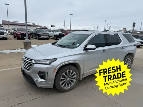Blue 2022 CHEVROLET TRAVERSE Premier for sale in Charles City, IA