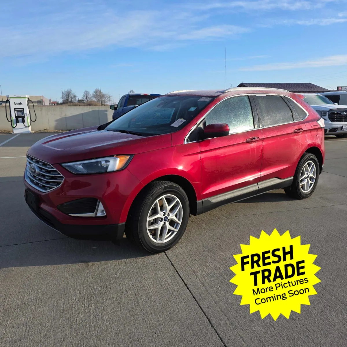 Red 2022 Ford Edge SEL for sale in Charles City, IA