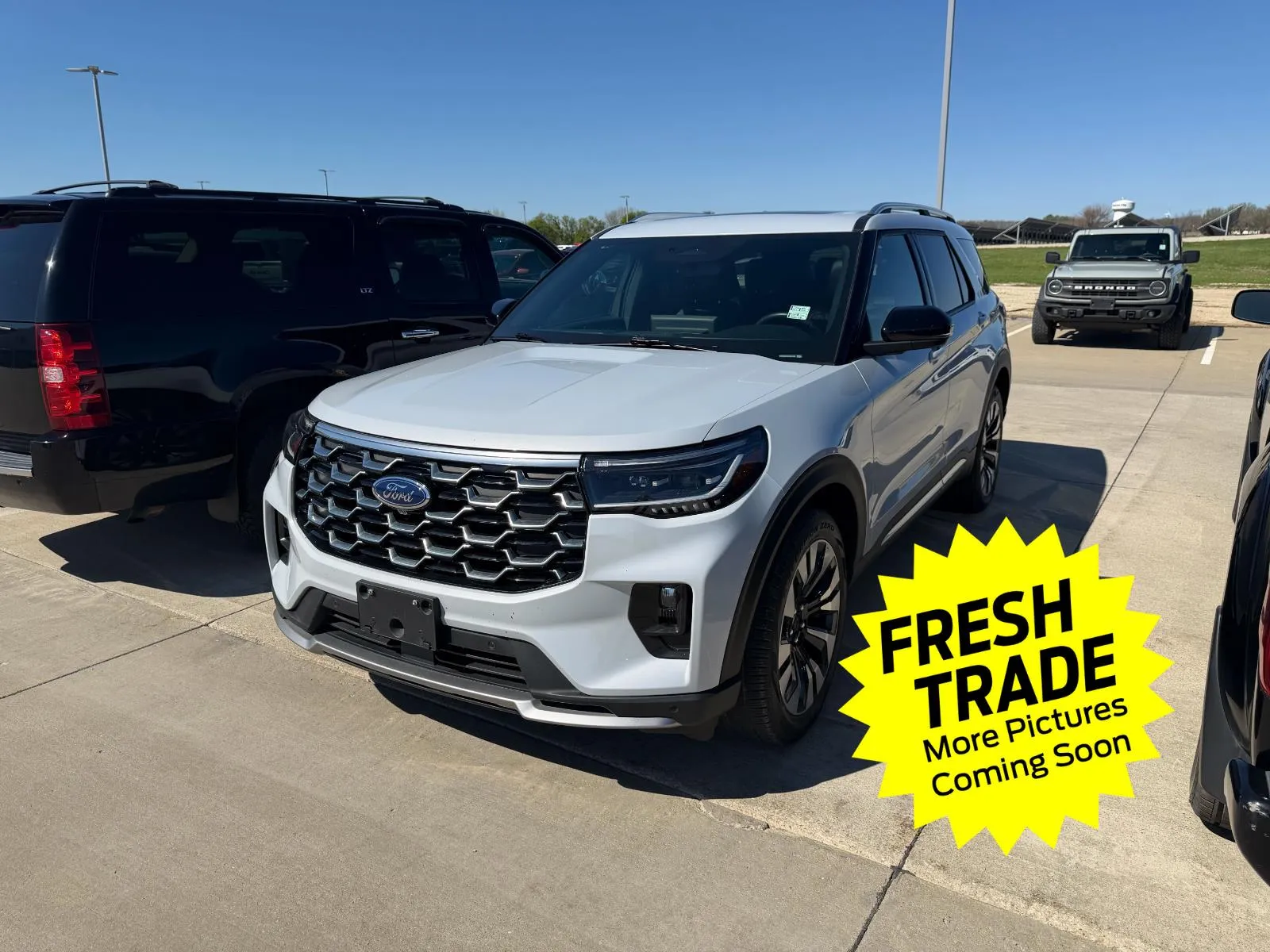 White 2025 Ford Explorer Platinum for sale in Charles City, IA