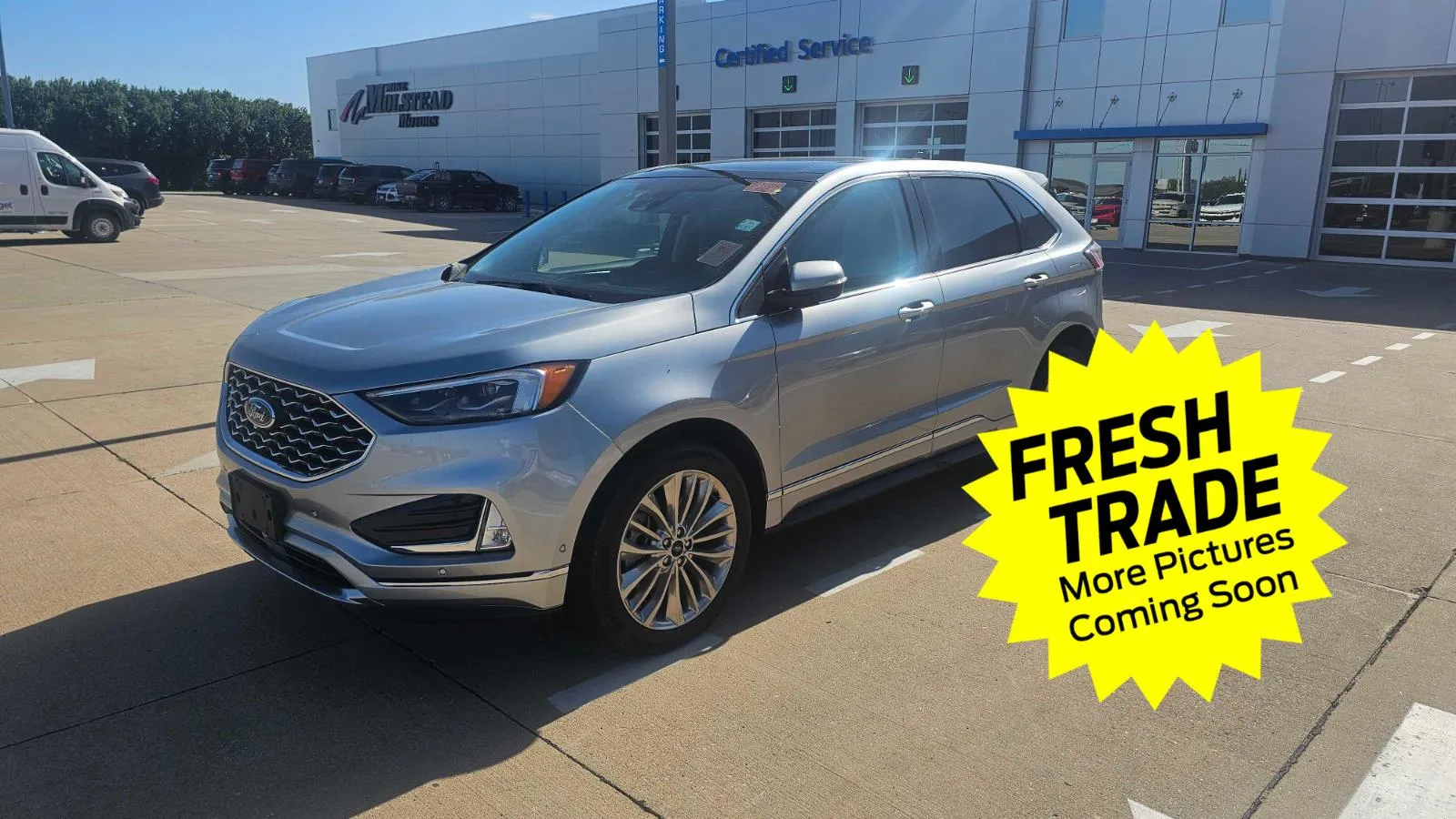 Silver 2023 Ford Edge Titanium for sale in Charles City, IA