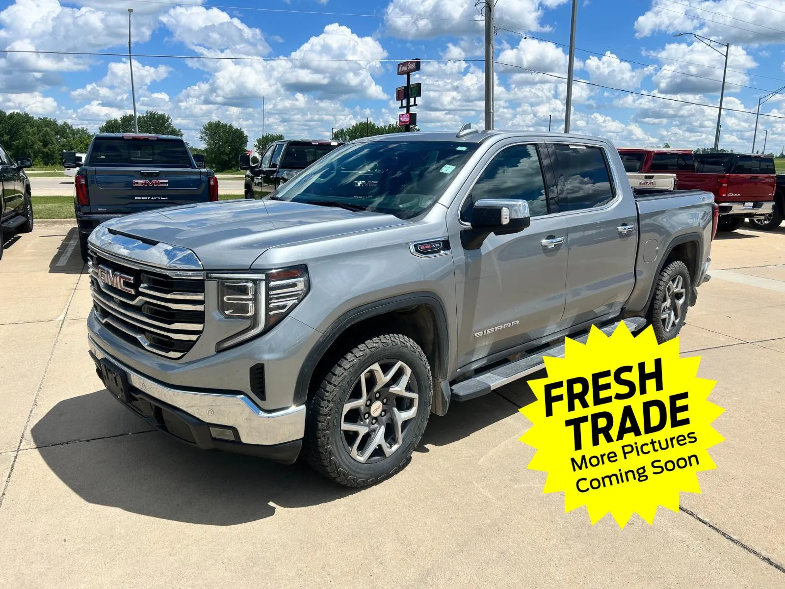 Silver 2023 GMC SIERRA 1500 SLT for sale in Charles City, IA