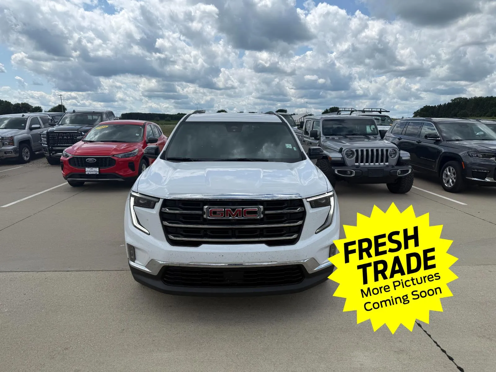 White 2026 GMC Acadia AWD Elevation for sale in Charles City, IA