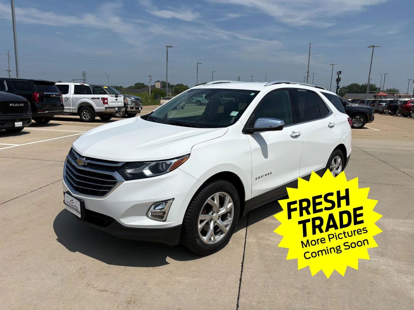 White 2018 Chevrolet Equinox Premier for sale in Charles City, IA