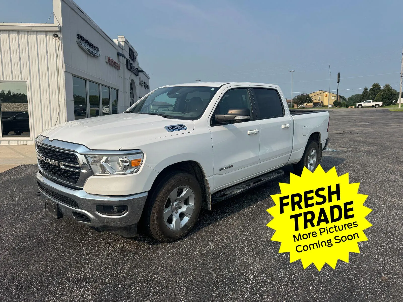 White 2022 Ram 1500 Big Horn for sale in Charles City, IA