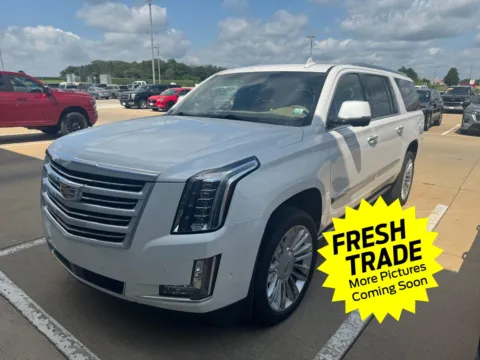 White 2018 Cadillac Escalade ESV Platinum for sale in Charles City, IA
