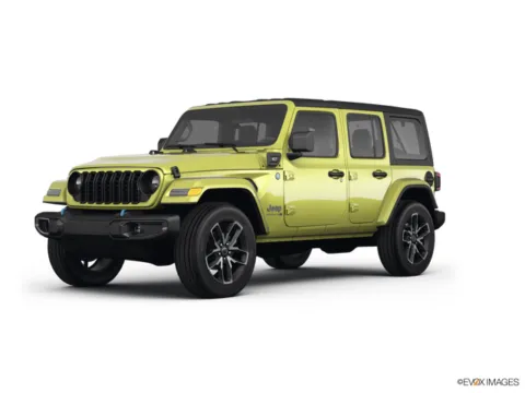 Yellow 2024 Jeep Wrangler 4xe Sahara for sale in Charles City, IA