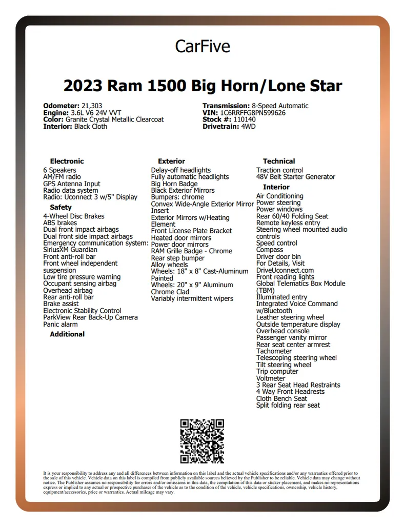 2023 RAM Ram 1500 Pickup Big Horn/Lone Star - Photo 32