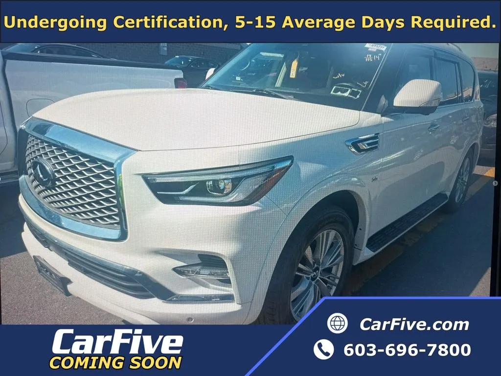 White 2019 INFINITI QX80 LUXE for sale in Plaistow, NH