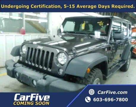 Gray 2017 Jeep Wrangler Unlimited Sport for sale in Plaistow, NH