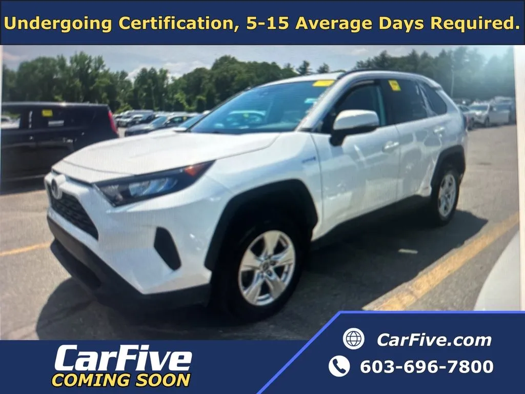 White 2021 Toyota RAV4 Hybrid LE for sale in Plaistow, NH