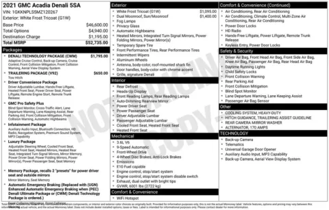 Photos of 2021 GMC Acadia Denali for sale in Pensacola, FL at Step One Cadillac Pensacola