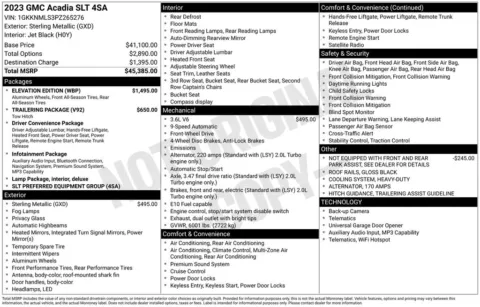 Photos of 2023 GMC Acadia SLT for sale in Pensacola, FL at Step One Cadillac Pensacola