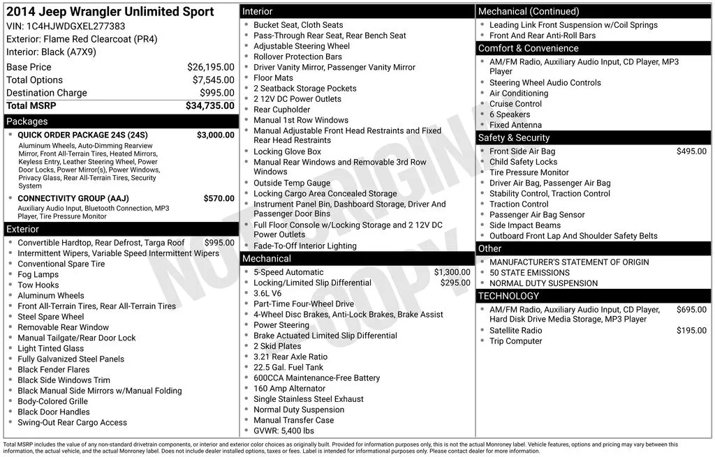 2014 Jeep Wrangler Unlimited Sport for sale in Pensacola, FL