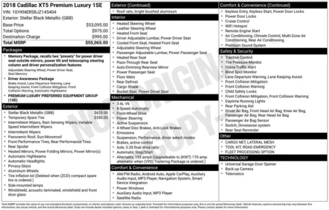 Black 2018 Cadillac XT5 Premium Luxury for sale in Pensacola, FL