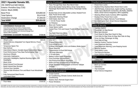 Gray 2021 Hyundai Sonata SEL for sale in Pensacola, FL