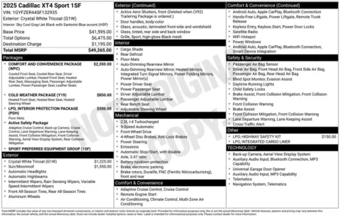 White 2025 Cadillac XT4 Sport for sale in Pensacola, FL