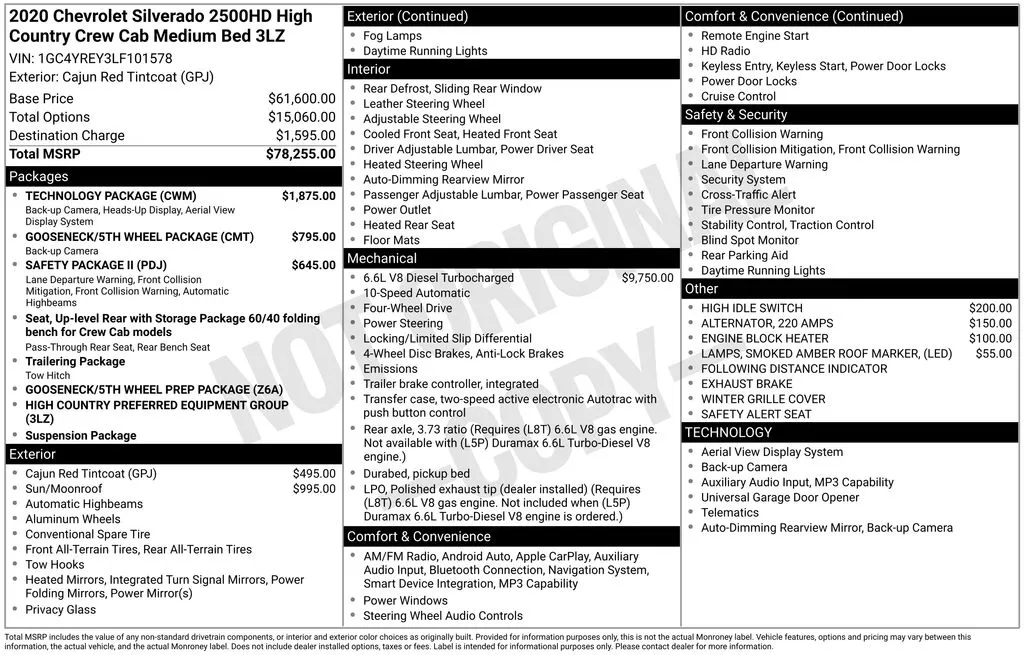 2020 Chevrolet Silverado 2500HD High Country for sale in Pensacola, FL