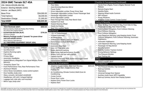 Another view of 2024 GMC Terrain SLT for sale in Pensacola, FL at Pensacola Used Cars