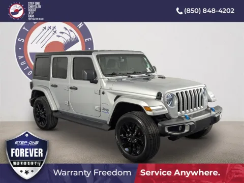 Silver 2022 Jeep Wrangler Unlimited Sahara 4xe for sale in Fort Walton Beach, FL