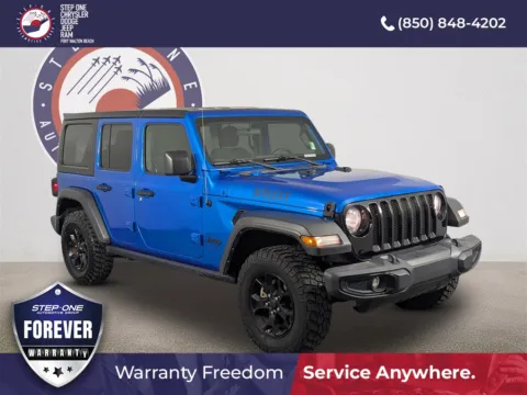 Blue 2021 Jeep Wrangler Unlimited Willys for sale in Fort Walton Beach, FL