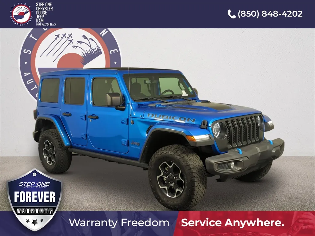 Blue 2022 Jeep Wrangler Unlimited Rubicon 4xe for sale in Fort Walton Beach, FL