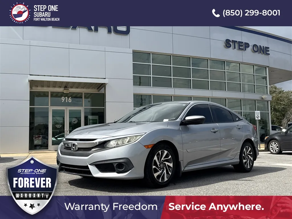 Silver 2016 Honda Civic EX for sale in Fort Walton Beach, FL