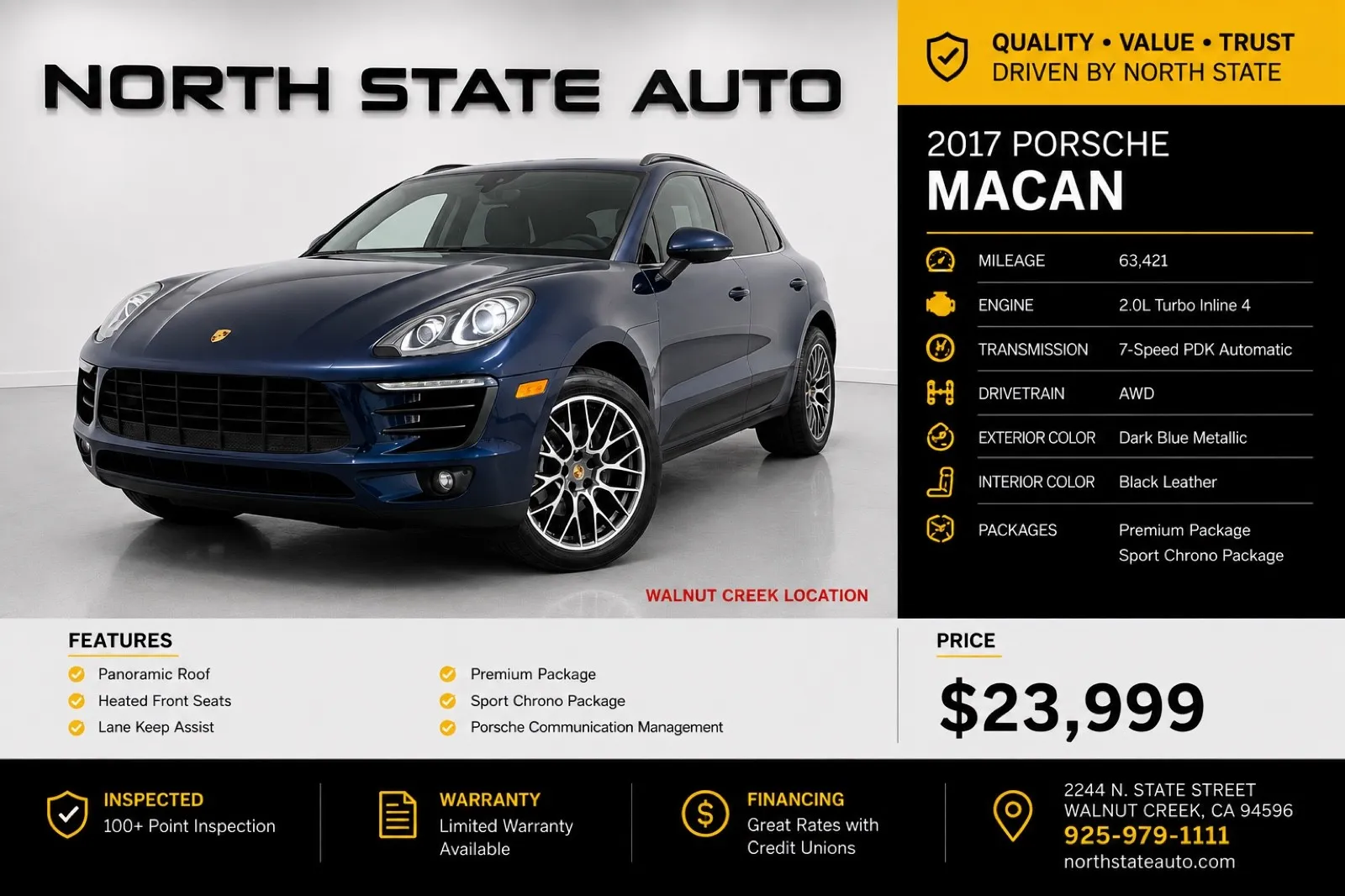 Photos of 2017 Porsche Macan for sale in Walnut Creek, CA at North State Auto