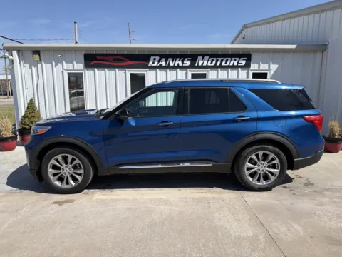 Blue 2021 FORD EXPLORER LIMITED for sale in Clinton, MO