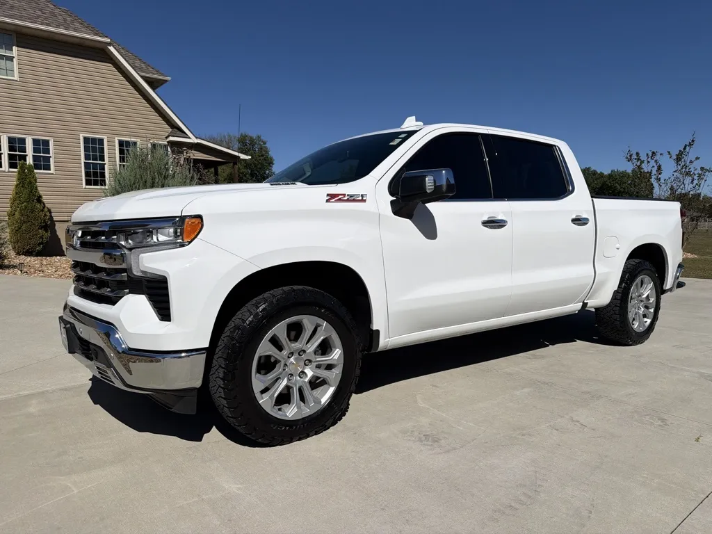 White 2025 Chevrolet Silverado 1500 Crew Cab LTZ Pickup 4D 5 3/4 ft for sale in Clinton, MO