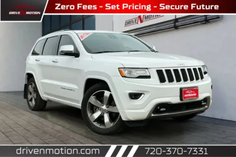 White 2015 Jeep Grand Cherokee Overland Sport Utility 4D for sale in Thornton, CO