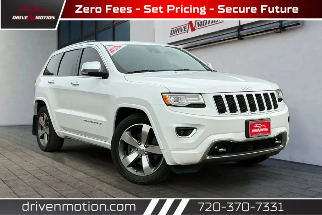 White 2015 Jeep Grand Cherokee Overland Sport Utility 4D for sale in Thornton, CO