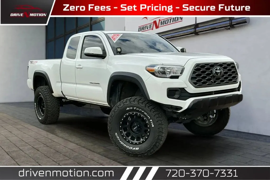 White 2022 Toyota Tacoma Access Cab TRD Off-Road Pickup 4D 6 ft for sale in Thornton, CO