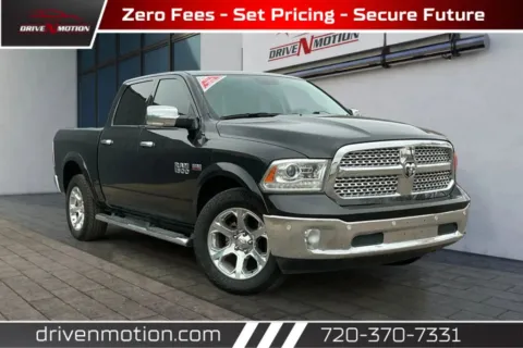 Black 2017 Ram 1500 Crew Cab Laramie Pickup 4D 5 1/2 ft for sale in Thornton, CO