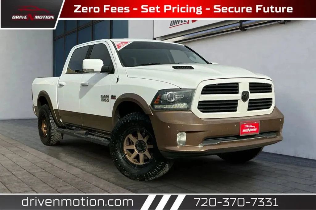 White 2016 Ram 1500 Crew Cab Sport Pickup 4D 5 1/2 ft for sale in Thornton, CO