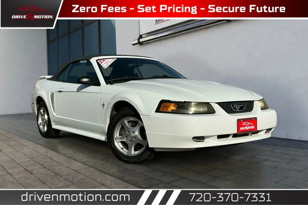 White 2003 Ford Mustang Premium Convertible 2D for sale in Thornton, CO