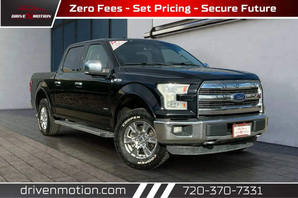 Black 2016 Ford F-150 SuperCrew Cab Lariat Pickup 4D 5 1/2 ft for sale in Thornton, CO