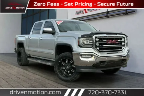 Silver 2017 GMC Sierra 1500 Crew Cab SLT Pickup 4D 5 3/4 ft for sale in Thornton, CO