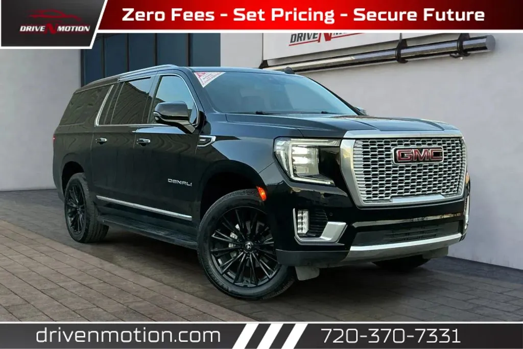 Black 2022 GMC Yukon XL Denali Sport Utility 4D for sale in Thornton, CO