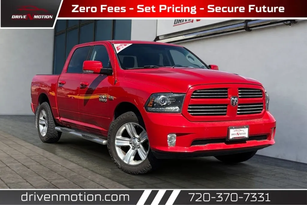 Red 2015 Ram 1500 Crew Cab Sport Pickup 4D 5 1/2 ft for sale in Thornton, CO
