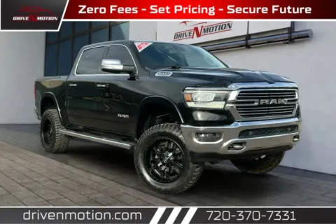 Black 2019 Ram 1500 Crew Cab Laramie Pickup 4D 5 1/2 ft for sale in Thornton, CO