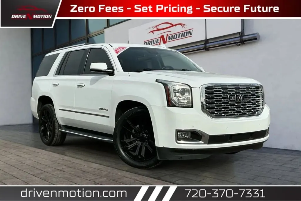 White 2018 GMC Yukon Denali Sport Utility 4D for sale in Thornton, CO